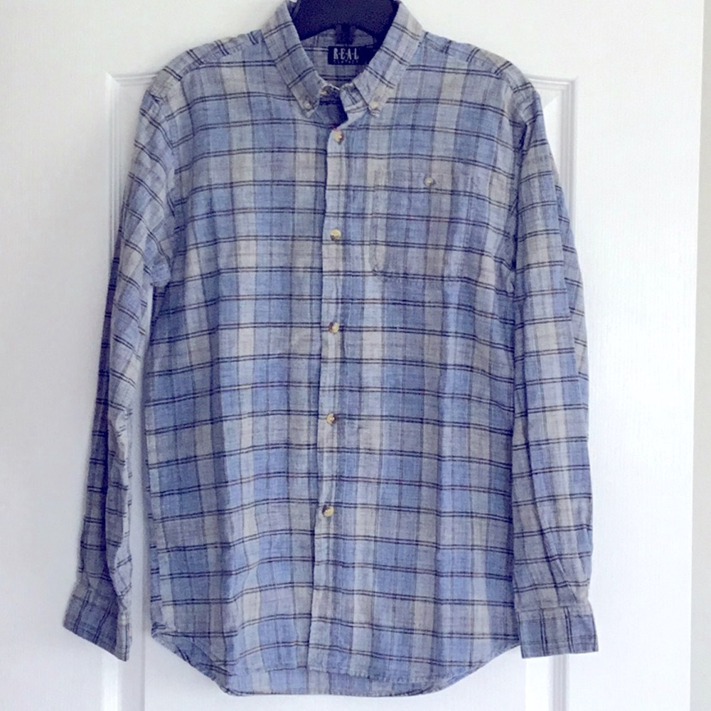 Boys 100% cotton long sleeves shirt size 14/16